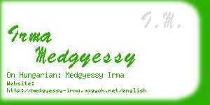 irma medgyessy business card